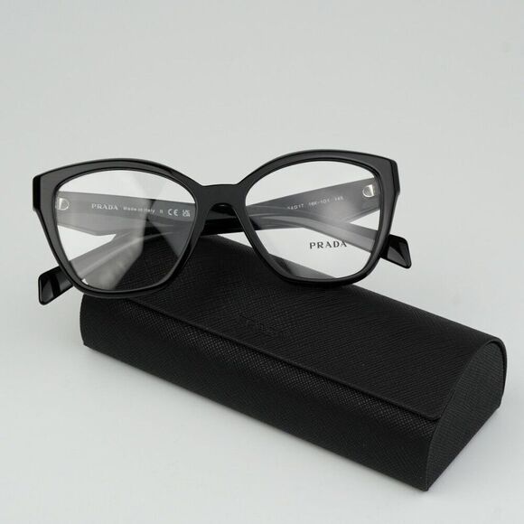 NEW Prada PR20ZV 16K1O1 Black Women Cat Eye Eyeglasses PR 20ZV - Picture 2 of 10
